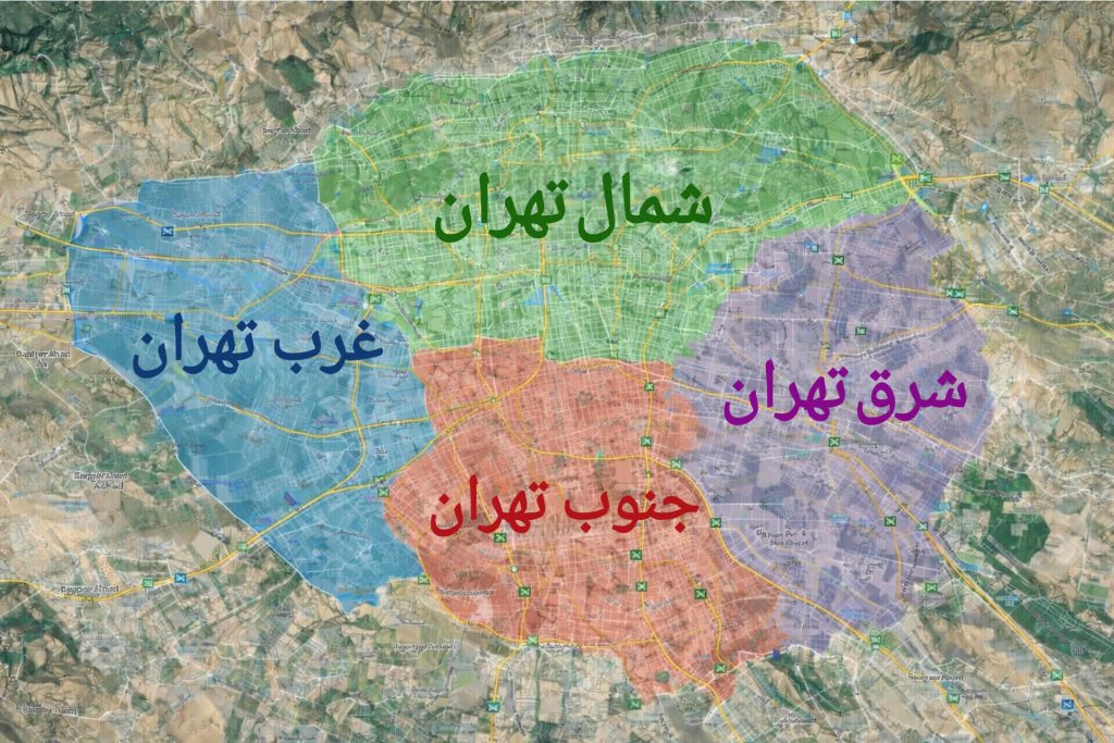نقشه تهران